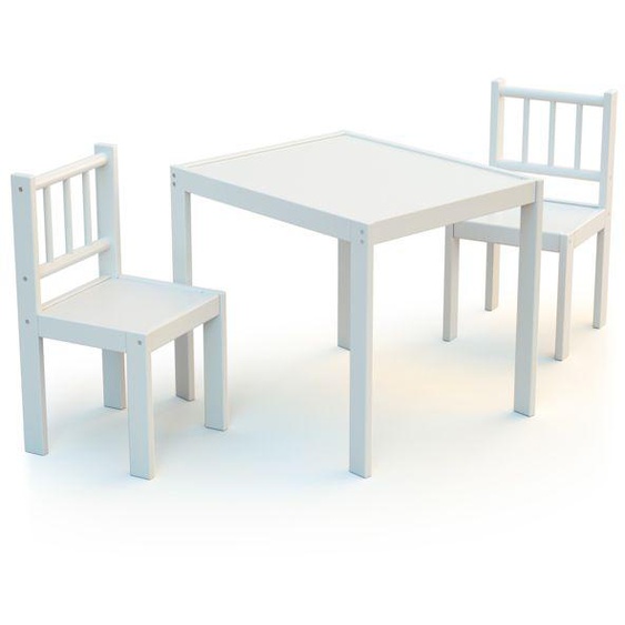 WEBABY - Ensemble 1 table + 2 chaises Blanc