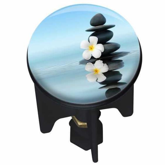 WENKO Bouchon dévier Pluggy®, Bonde de lavabo, Saguna, Laiton noir, Ø 3,9 x 6,5 cm, Multicolore