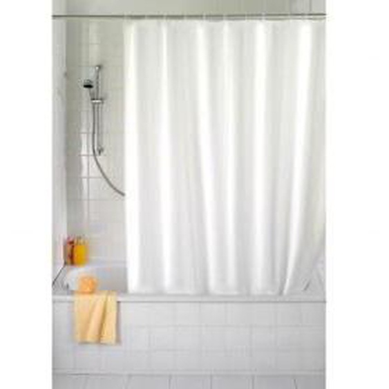 WENKO Rideau de douche blanc, rideau de douche 180x200 cm, hydrofuge, Polyester, Blanc