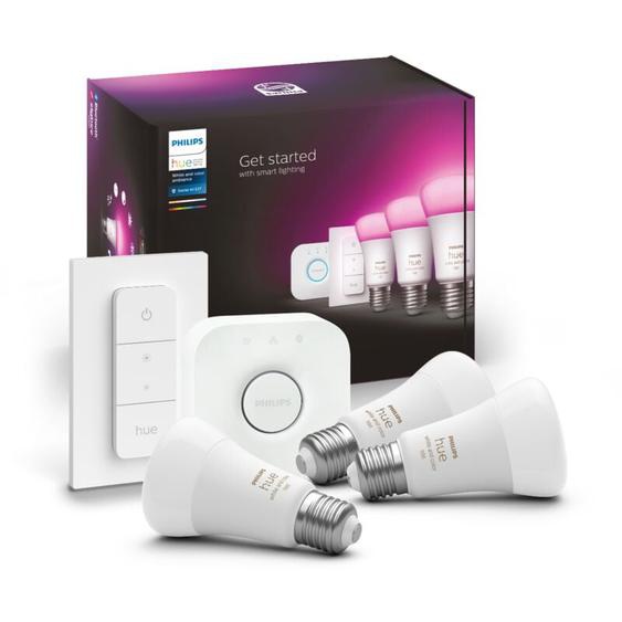 White and Color Ambiance, Kit de démarrage E27, Pont et télécommande, compatible Bluetooth - Philips Hue