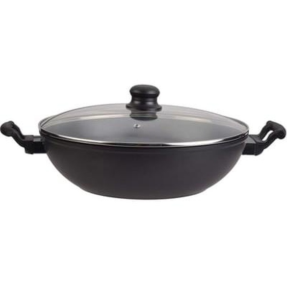 Wok Aluminium forgé Noir diam32cm