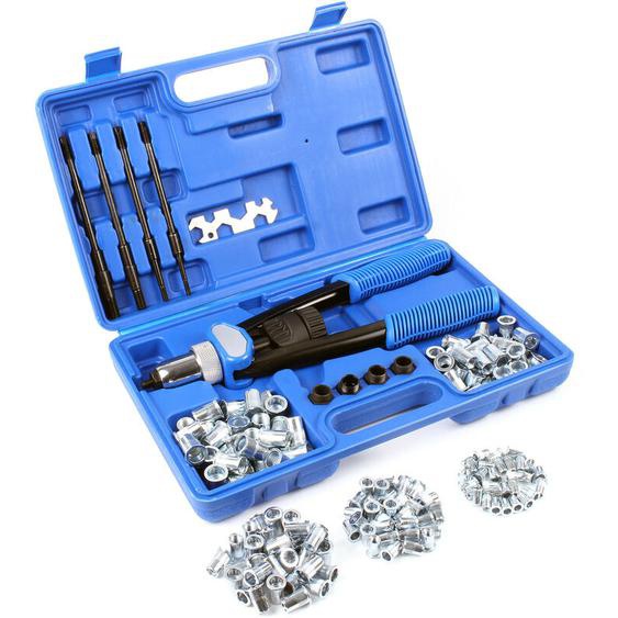 Pince à riveter Jeu 5 Mandrins 150 Écrous à sertir M5/M6/M8/M10/M12 30 pcs. chaque Riveteuse - Xpotool