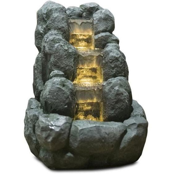 ZEN Fontaine LED dintérieur nature Rocky-Gris LITT7110